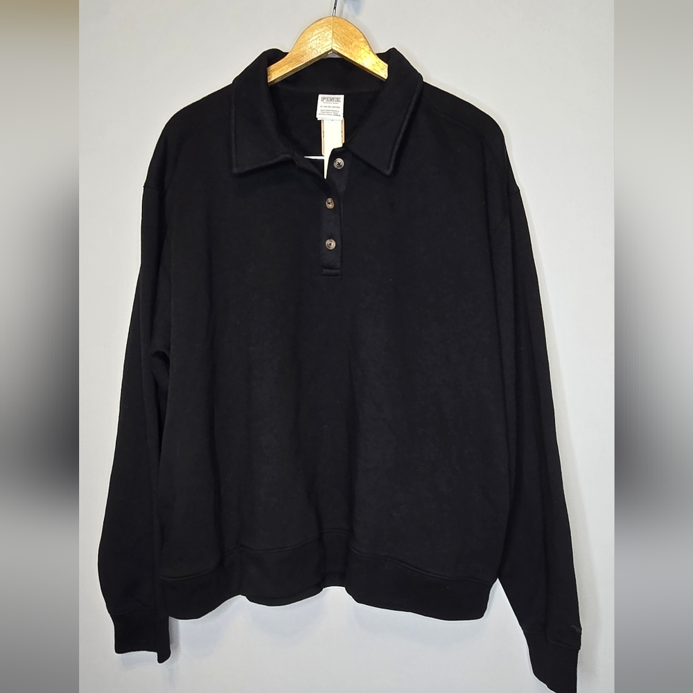 PINK by Victoria’s Secret Black Long Sleeve Polo Shirt XL